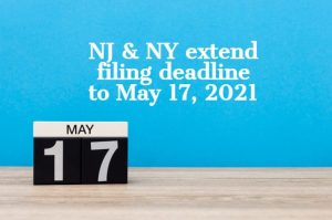 NJ and NY Tax Deadline Extended