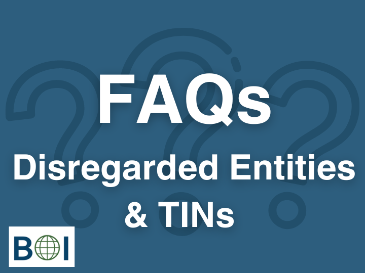 FAQs about Disregarded Entities & TINs