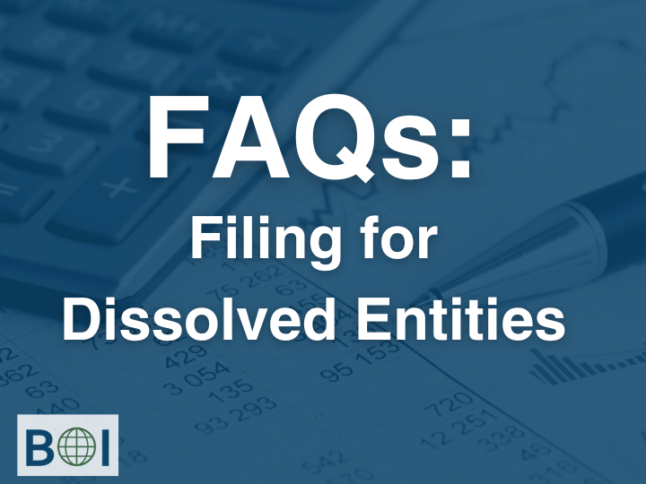 Filing for Dissolved Entities